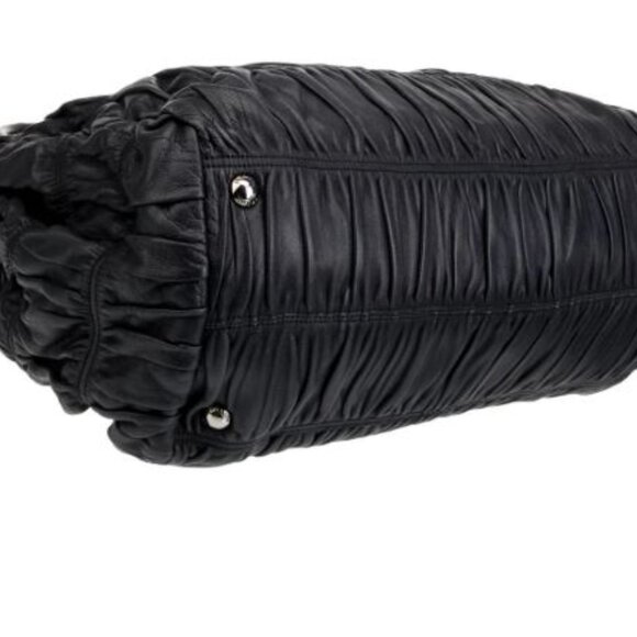 Prada Napa Gaufre Black Shoulder Bag authentic - Picture 15 of 15